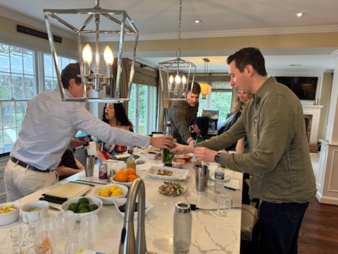 Bartender serving guests at a private Las Vegas event