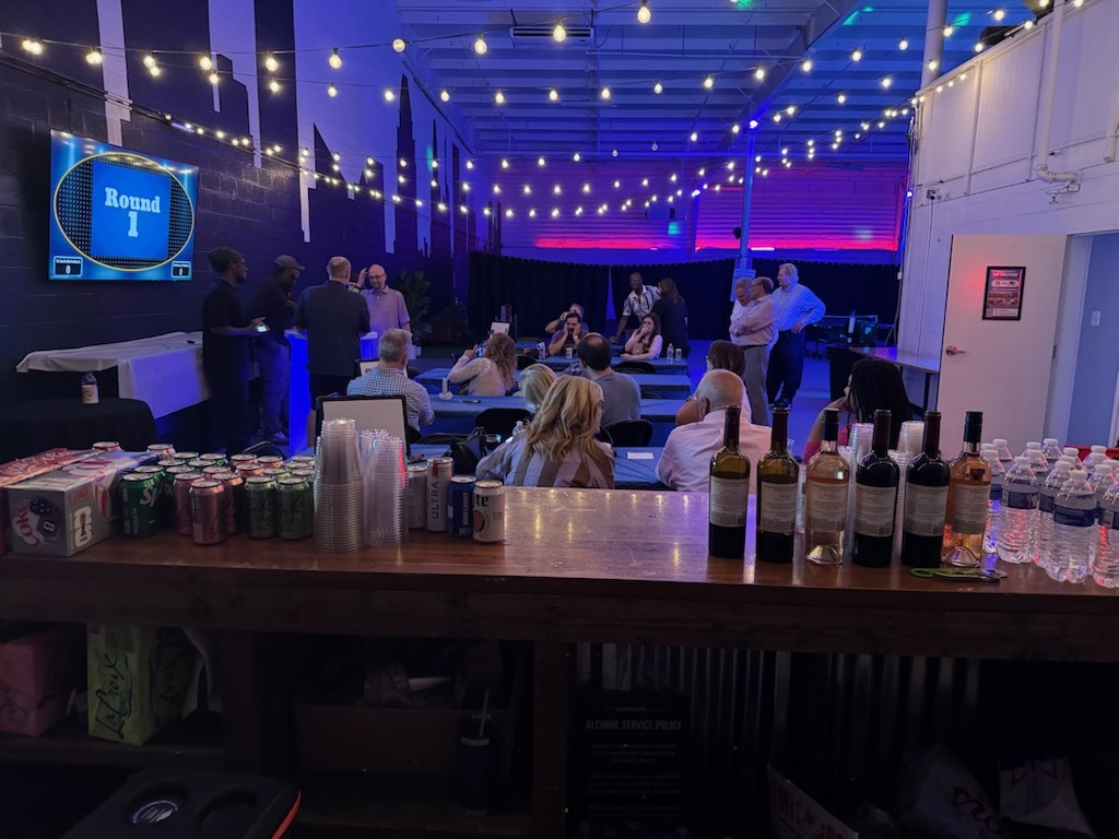 Evening event with a prepared mobile bar